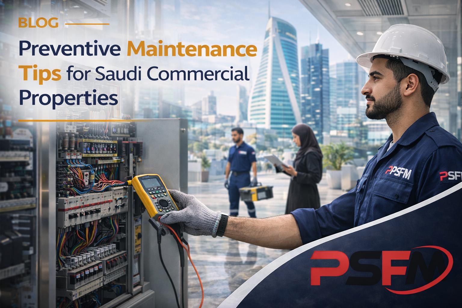 خدمات الصيانة الكهربائية في السعودية للمباني التجارية - خدمات PSFM في السعودية