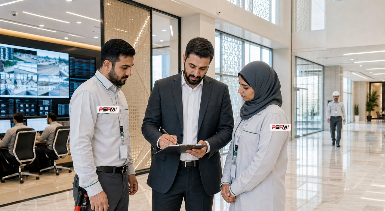 فريق PSFM يراجع معايير اختيار إدارة المرافق للمنشآت التجارية في السعودية