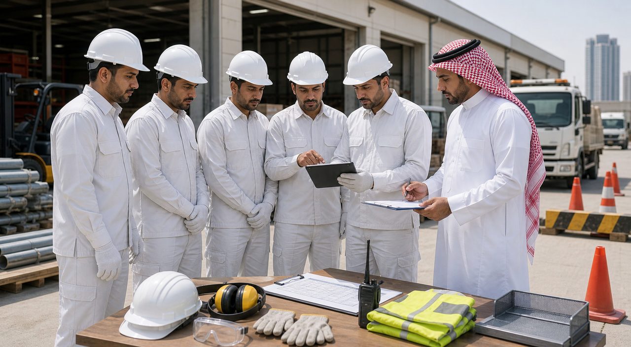 فريق PSFM لقائمة فحص توريد القوى العاملة للمواقع التجارية والصناعية في السعودية