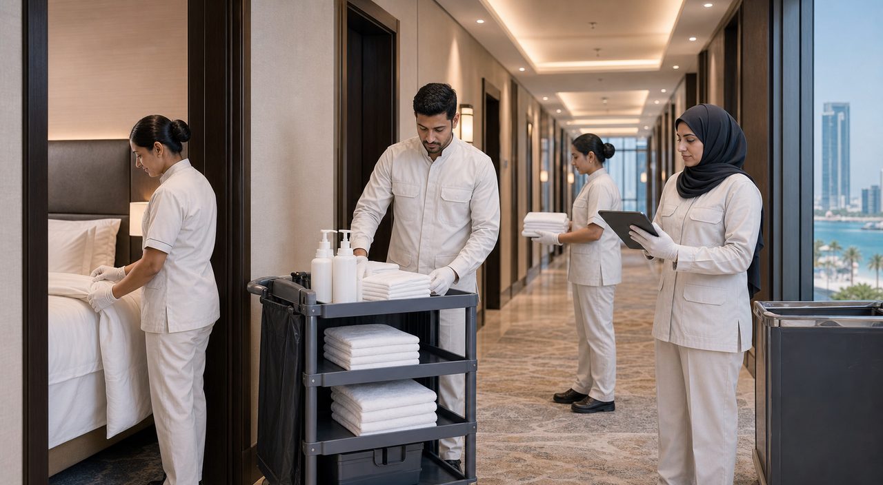فريق PSFM لخدمات الهاوس كيبنج وتوريد القوى العاملة في جدة يدعم عمليات الفنادق