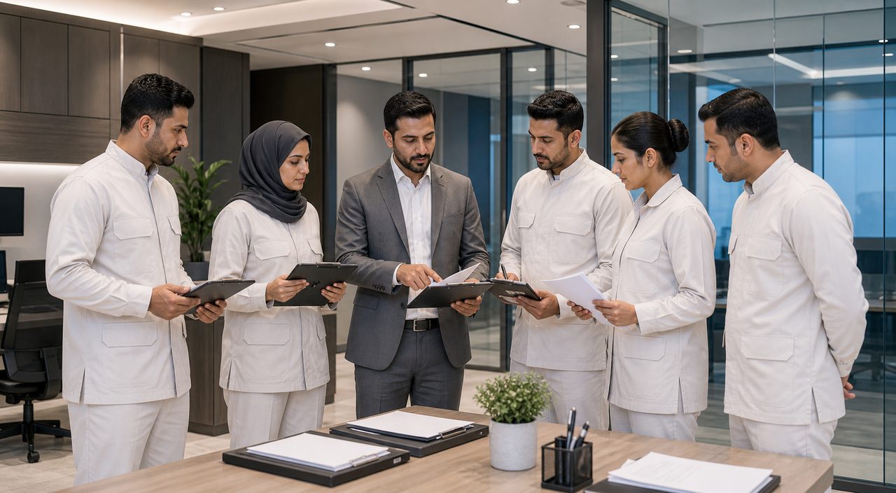PSFM professional manpower supply team coordinating workforce services in KSA