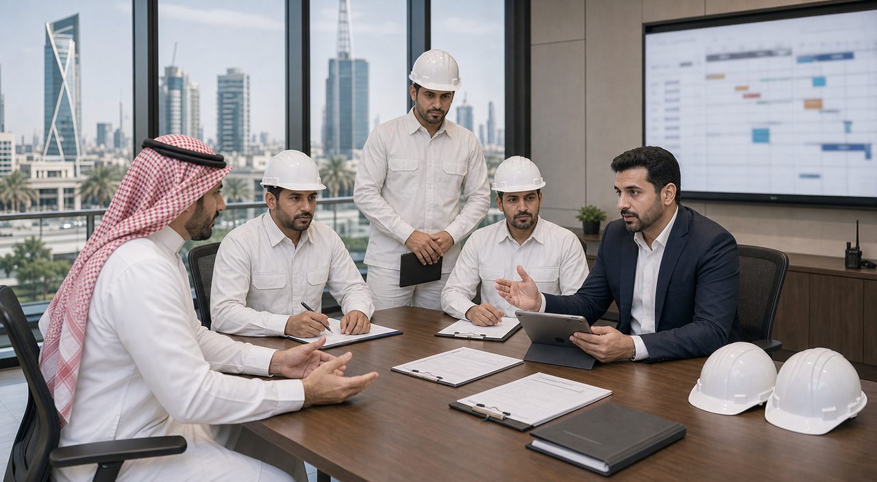 فريق PSFM في جدة يراجع طلب توريد القوى العاملة ومتطلبات العميل