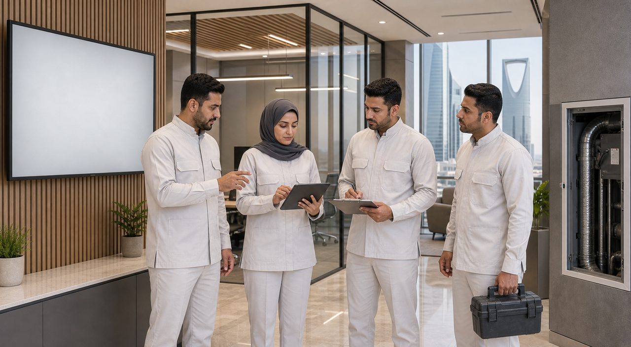 PSFM Riyadh enterprise facility management manpower team coordinating building support
